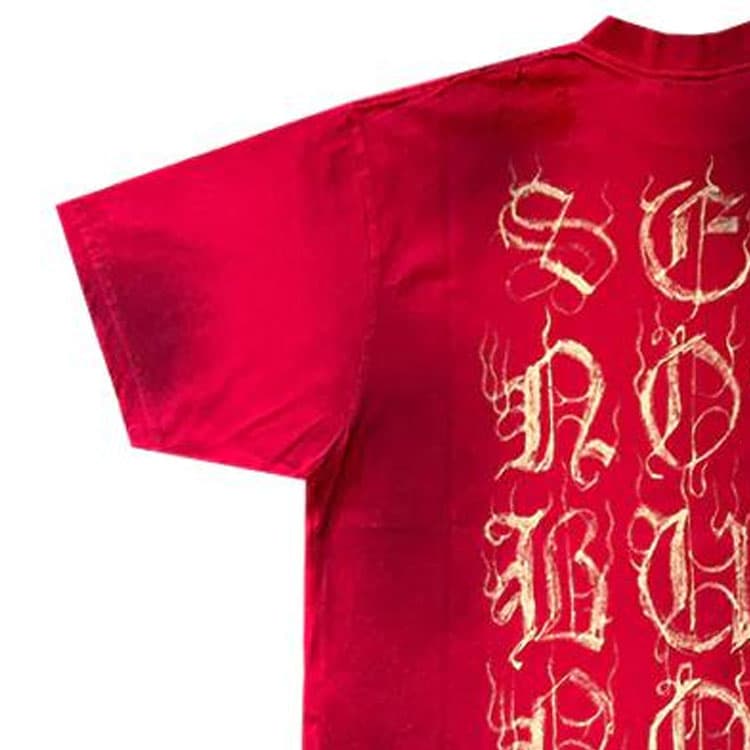 Футболка Balenciaga T-рубашка свободного кроя мужская красная - изображение 5