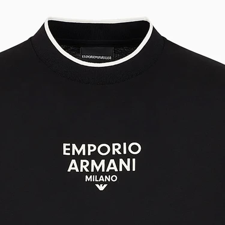 Футболка EMPORIO ARMANI T-рубашка мужская черная - изображение 7
