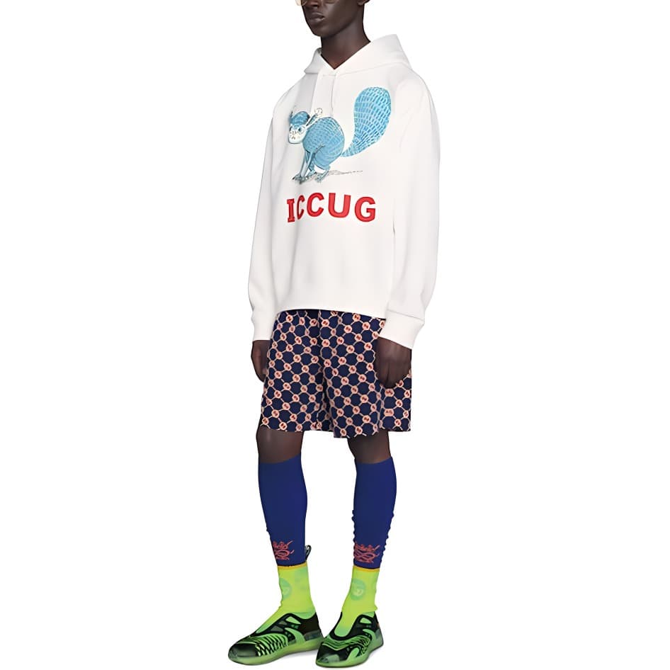 Шорты Gucci SS21 Silk Shorts Blue - изображение 3