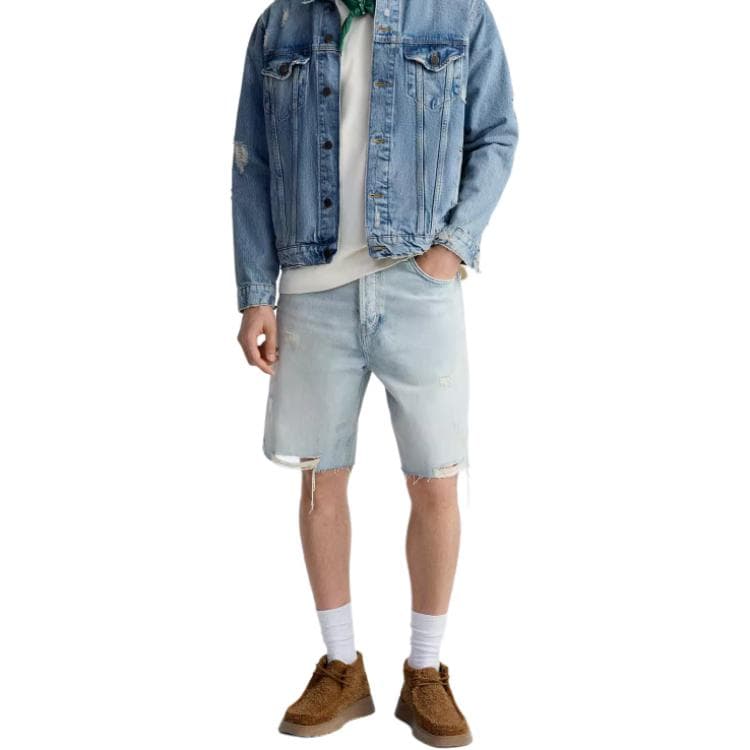 Джинсовые шорты ZARA Denim Shorts Light Blue - изображение 6