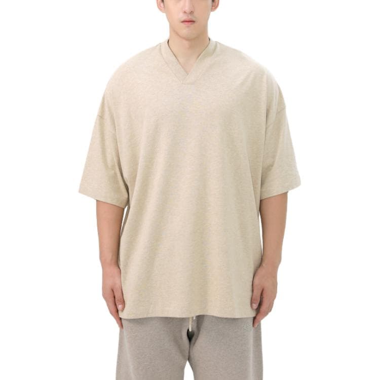Футболка Fear of God Essentials FW23 V-Neck VT Gold Heather - изображение 4