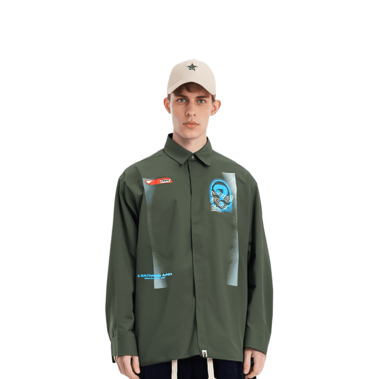 Рубашка BAPE Multi Graphic Loose Fit Shirt - изображение 3