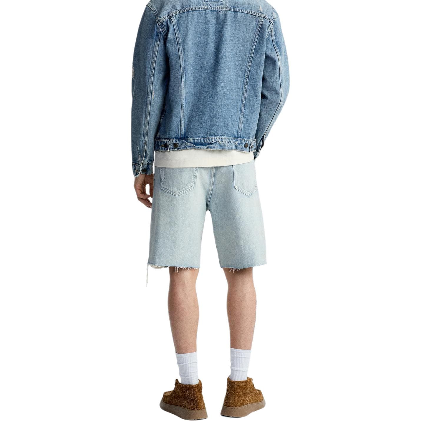 Джинсовые шорты ZARA Denim Shorts Light Blue - изображение 5