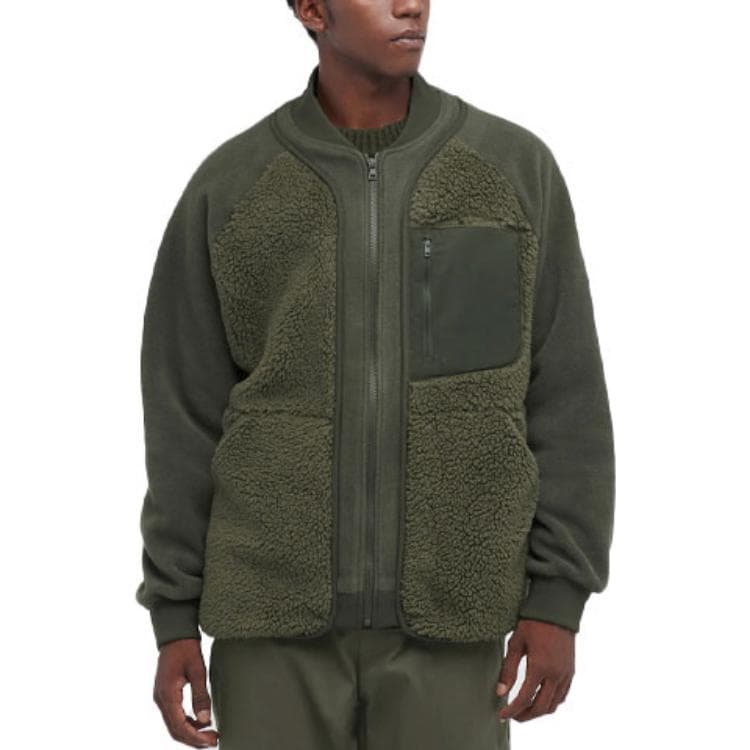 Куртка UNIQLO x White Mountaineering Fleece Jacket Deep Olive - изображение 3