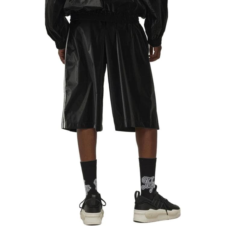Шорты Y-3 TRP Shorts Однотонный Полосатый Эластичный Повседневные шорты Мужской Черный - изображение 5