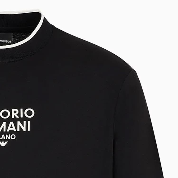 Футболка EMPORIO ARMANI T-рубашка мужская черная - изображение 8