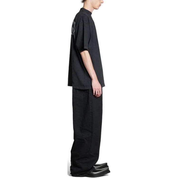 Футболка Balenciaga Hand-Drawn T-Shirt Medium Fit In Black Faded T - изображение 6