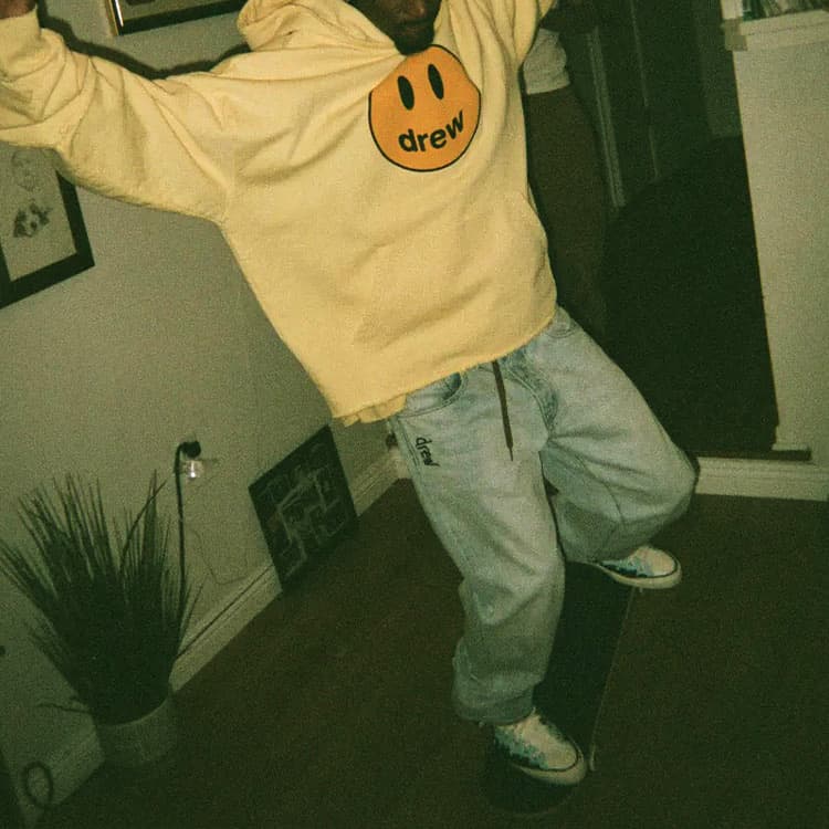 Худи Drew House Deconstructed Mascot Hoodie - Mascot Light Yellow - изображение 5