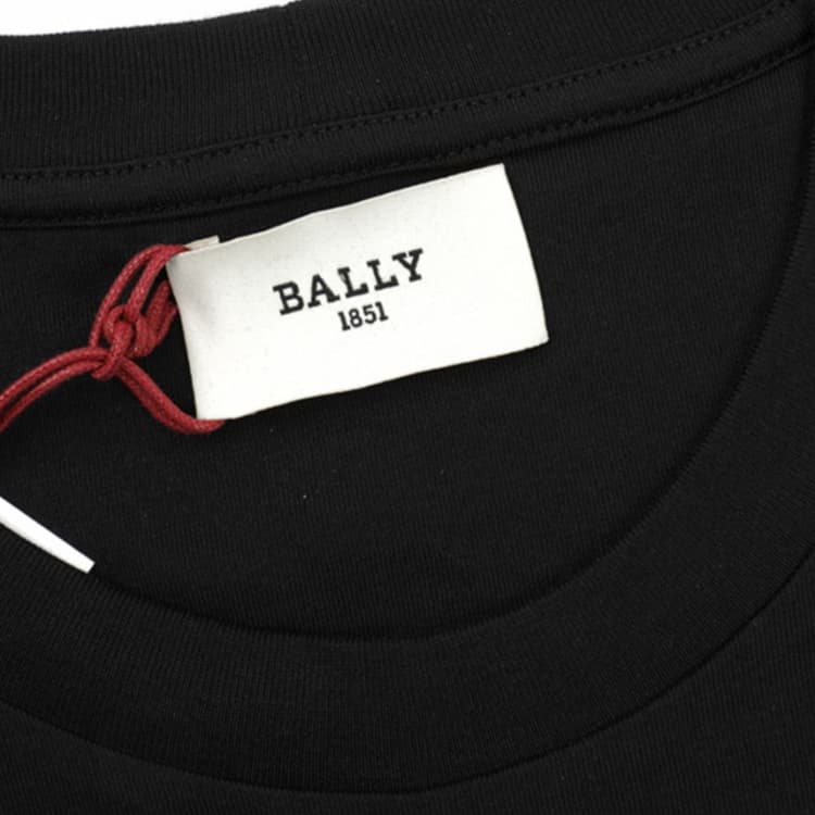 Футболка BALLY Мужские черные T-рубашки - изображение 6