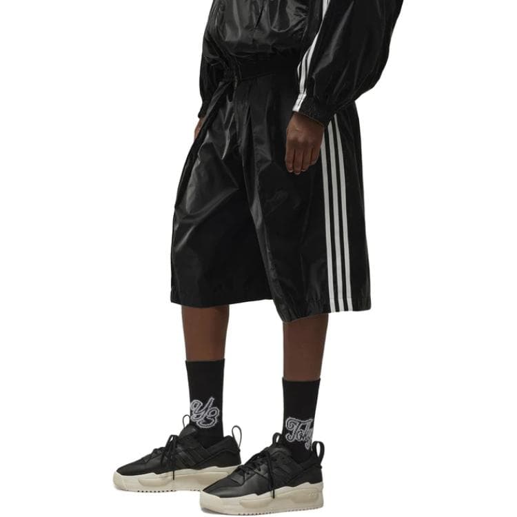 Шорты Y-3 TRP Shorts Однотонный Полосатый Эластичный Повседневные шорты Мужской Черный - изображение 4