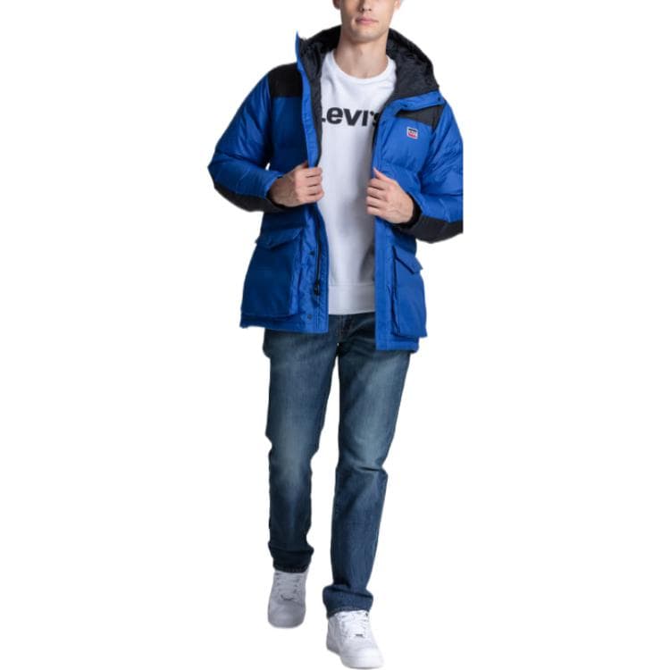 Зимняя куртка Levi's FW22 Hooded Down Jacket Blue - изображение 4