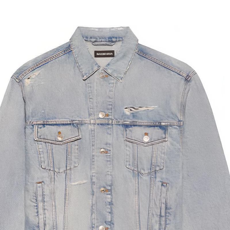 Куртка Balenciaga FW21 Barcode Denim Jacket - изображение 6