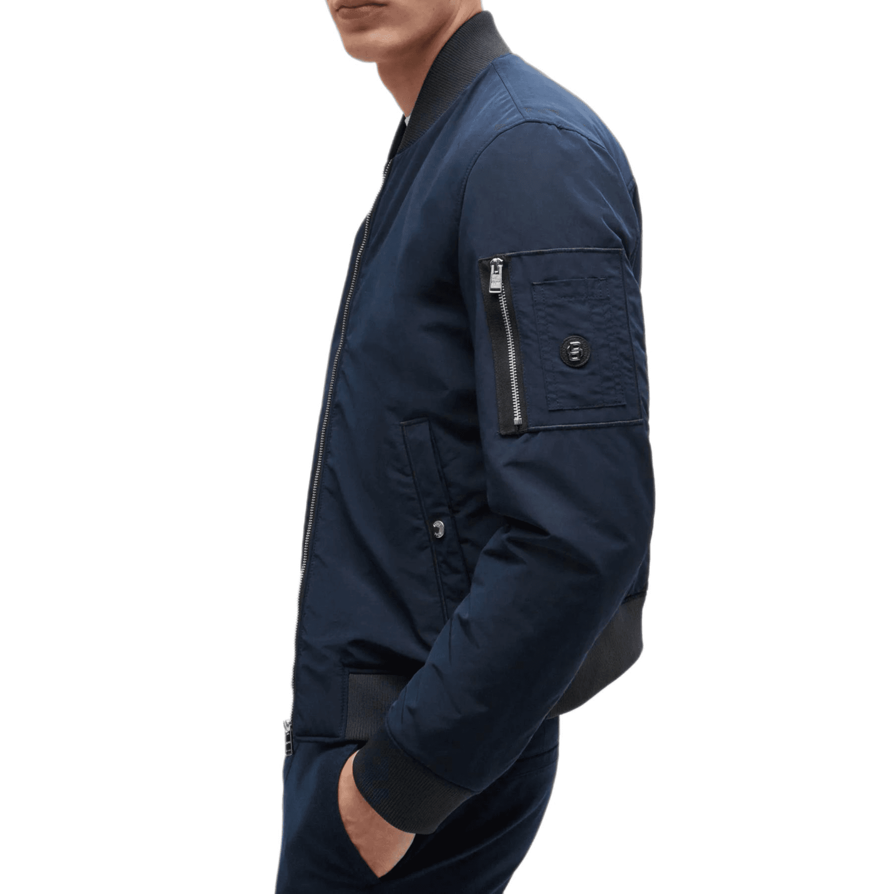Куртка HUGO BOSS SS24 Куртки и Пальто Мужской Темно-Синий - изображение 5