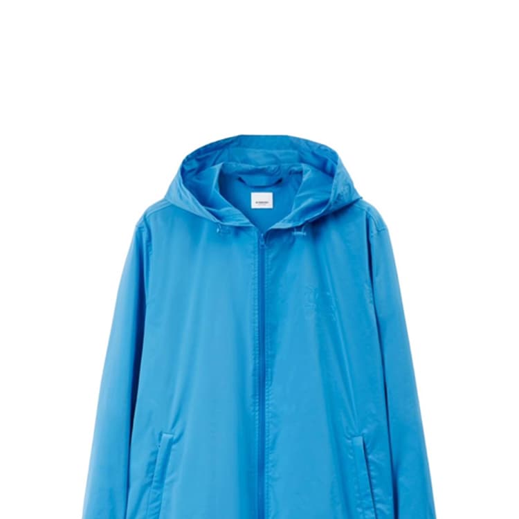 Ветровка Burberry FW23 Hooded Zip Trench Coat Sky Blue - изображение 5