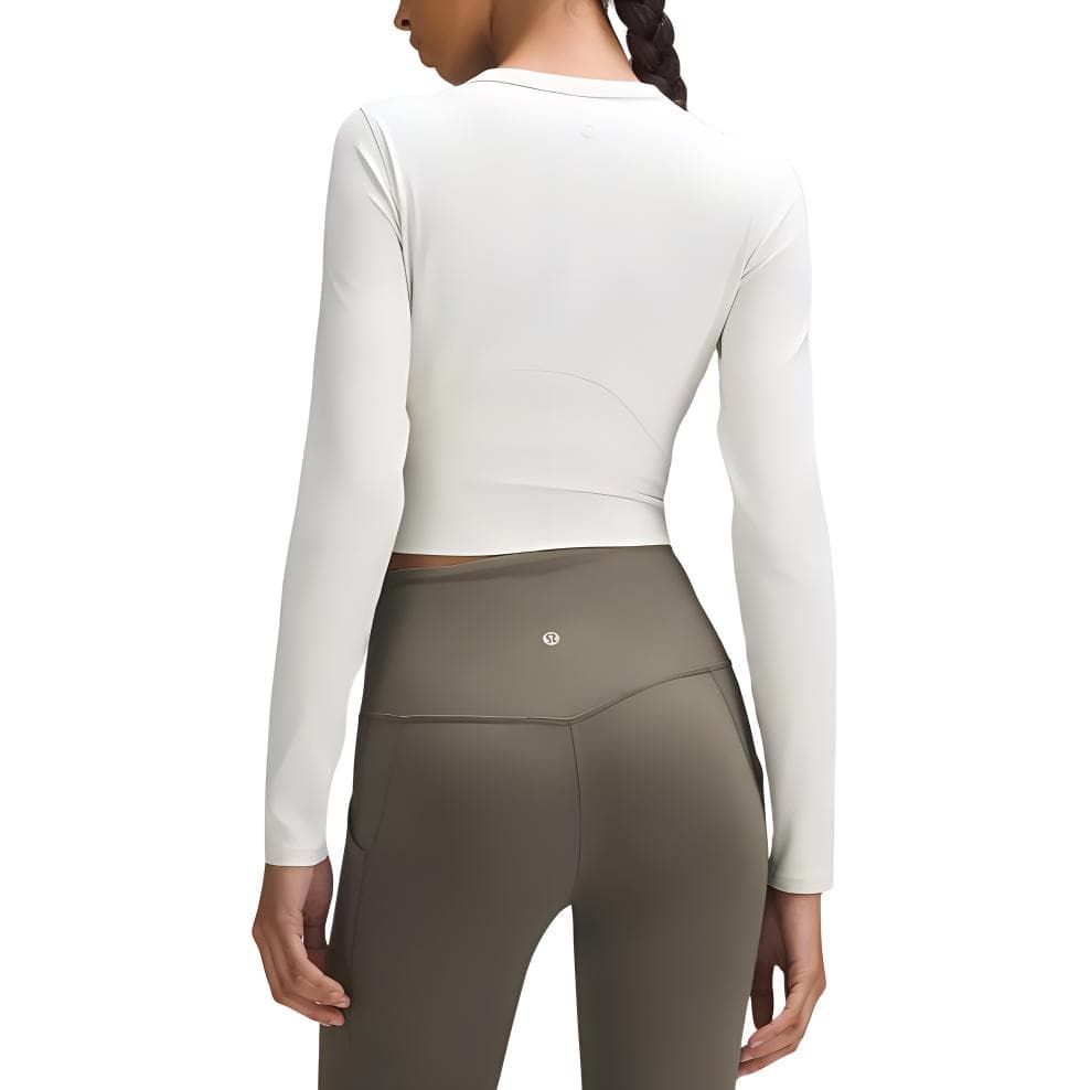 Блузка Lululemon Nulu™Cropped Collection Рубашка Женская Костяной Белый - изображение 2