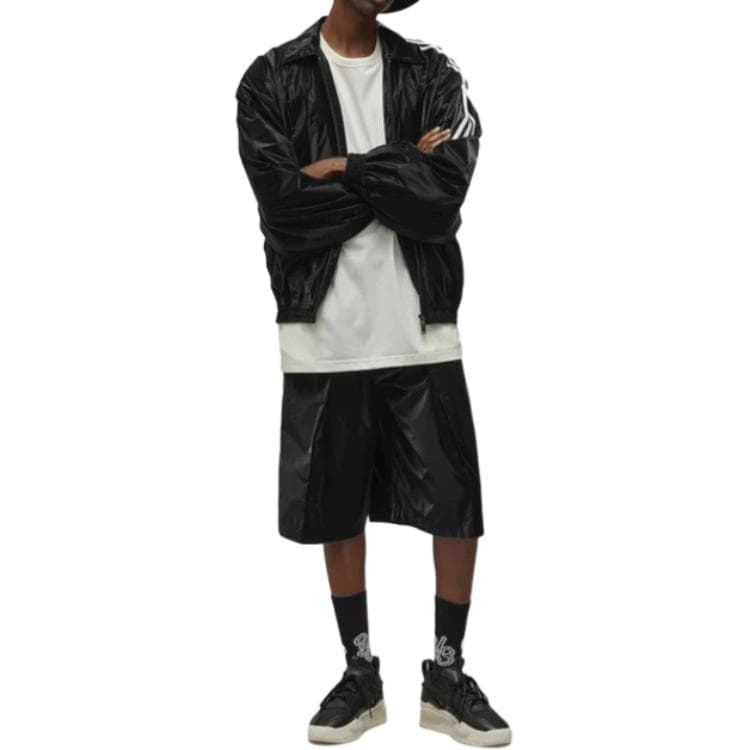 Шорты Y-3 TRP Shorts Однотонный Полосатый Эластичный Повседневные шорты Мужской Черный - изображение 3