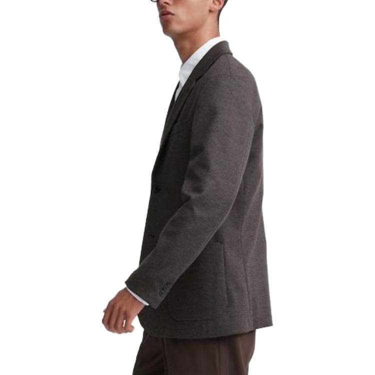Пиджак UNIQLO Деловой костюм мужской коричневый черный - изображение 3