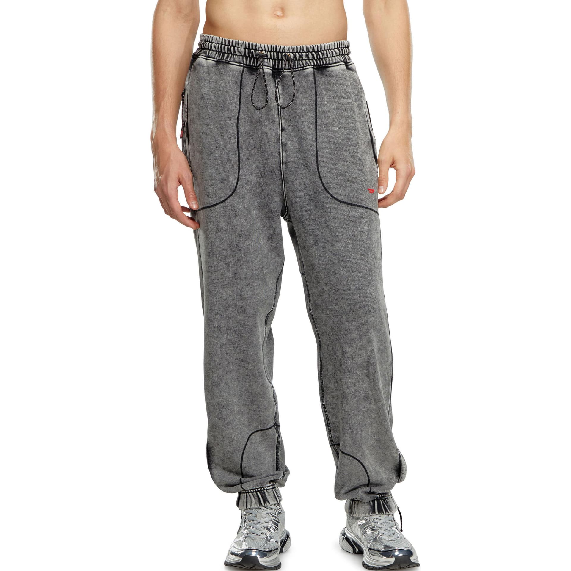 Штаны DIESEL Gray Men's Casual Pants DIESEL Серый Мужские Повседневные Брюки - изображение 3