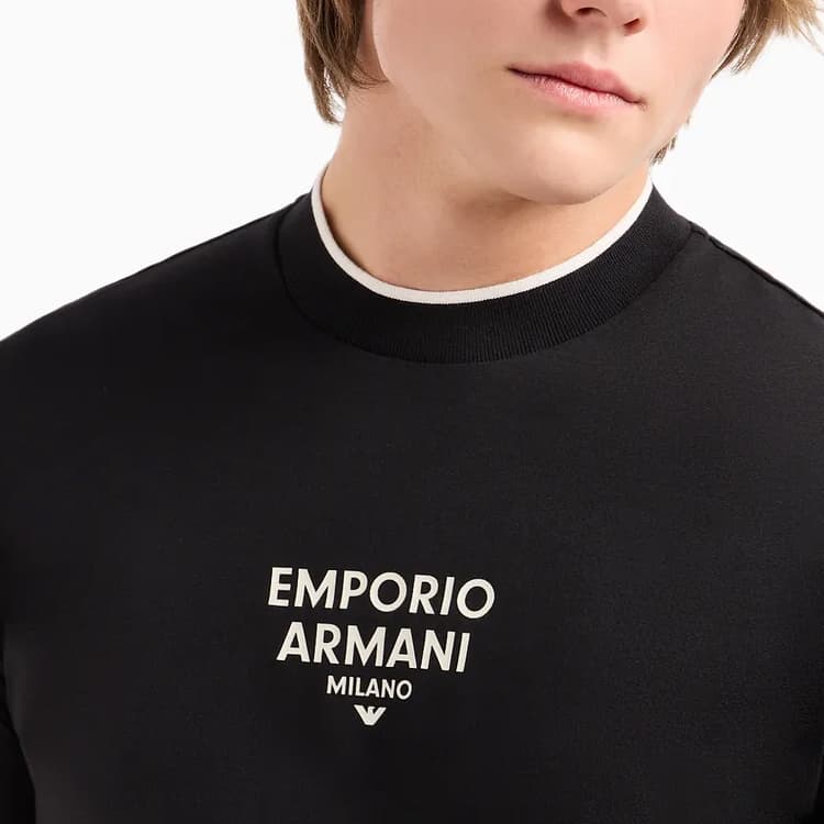 Футболка EMPORIO ARMANI T-рубашка мужская черная - изображение 6