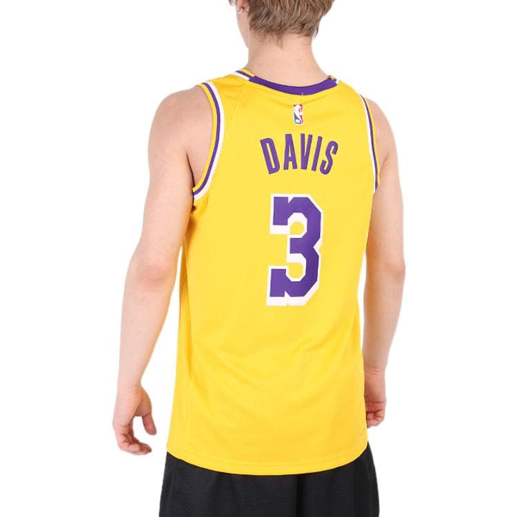 Баскетбольная майка Nike NBA Los Angeles Lakers Davis 3 Jersey Yellow - изображение 5