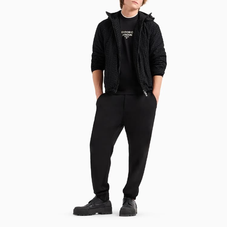 Футболка EMPORIO ARMANI T-рубашка мужская черная - изображение 5