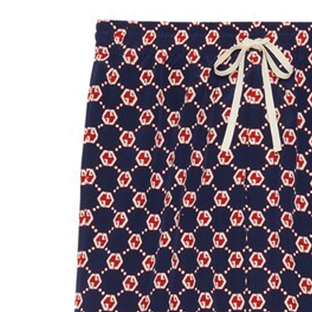 Шорты Gucci SS21 Silk Shorts Blue - изображение 5
