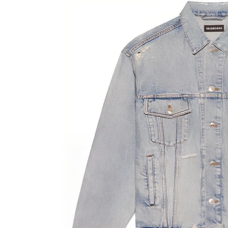 Куртка Balenciaga FW21 Barcode Denim Jacket - изображение 7
