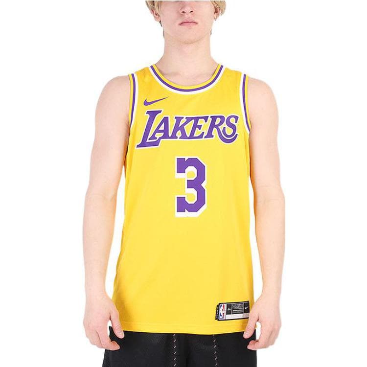 Баскетбольная майка Nike NBA Los Angeles Lakers Davis 3 Jersey Yellow - изображение 4