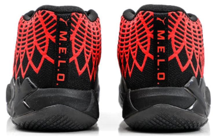 Кроссовки для баскетбола PUMA MB.01 LaMelo Ball 1 Комфортные Низкие Баскетбольные Кроссовки для Детей Черные Красные Детские - изображение 5