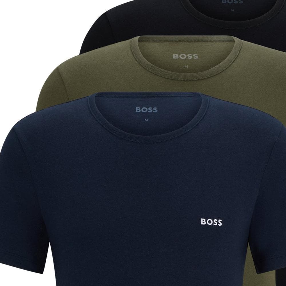 Футболка HUGO BOSS FW23 Three-Pack Of Branded Underwear T-Shirts In Cotton Jersey T 3 - изображение 2