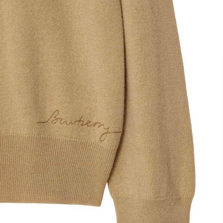 Burberry SS24 Плюшевый свитер с круглым узором мужской бежевый - изображение 5