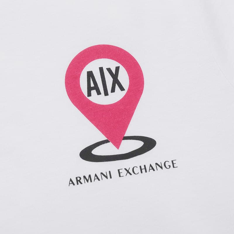 Футболка ARMANI EXCHANGE Белая Мужская Футболка - изображение 5