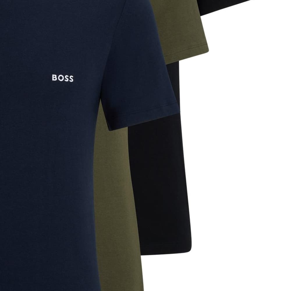 Футболка HUGO BOSS FW23 Three-Pack Of Branded Underwear T-Shirts In Cotton Jersey T 3 - изображение 4