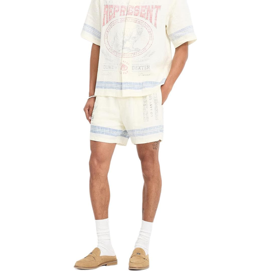 Шорты REPRESENT x DUKE DEXTER FW24 Повседневные шорты Мужские Натуральные - изображение 5