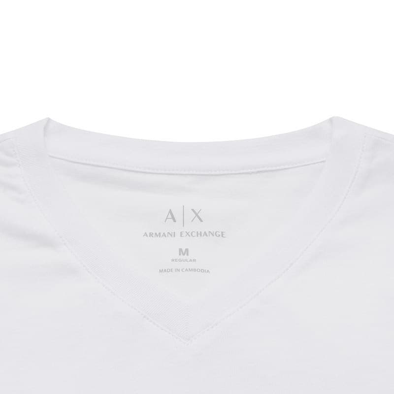 Футболка ARMANI EXCHANGE Белая Мужская Футболка - изображение 6