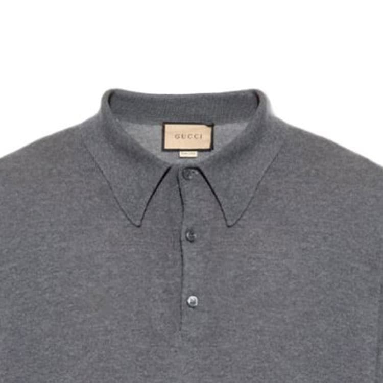 Кофта Gucci FW23 Logo Embroidered Polo Sweater - изображение 4