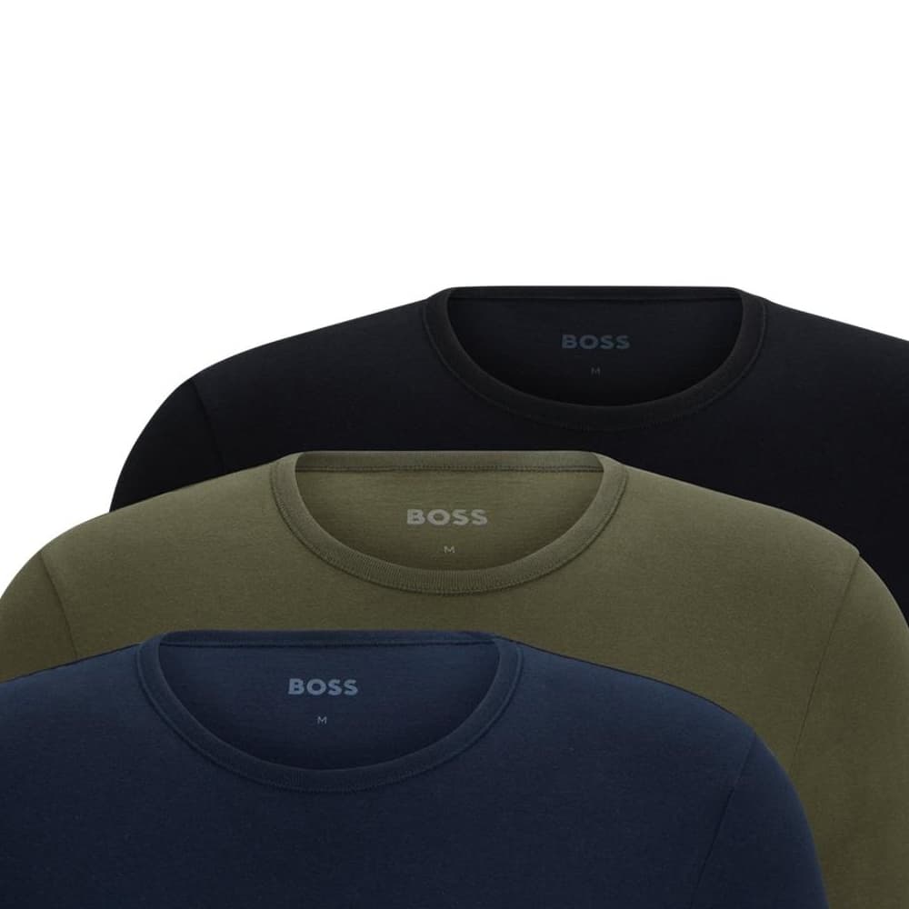 Футболка HUGO BOSS FW23 Three-Pack Of Branded Underwear T-Shirts In Cotton Jersey T 3 - изображение 6