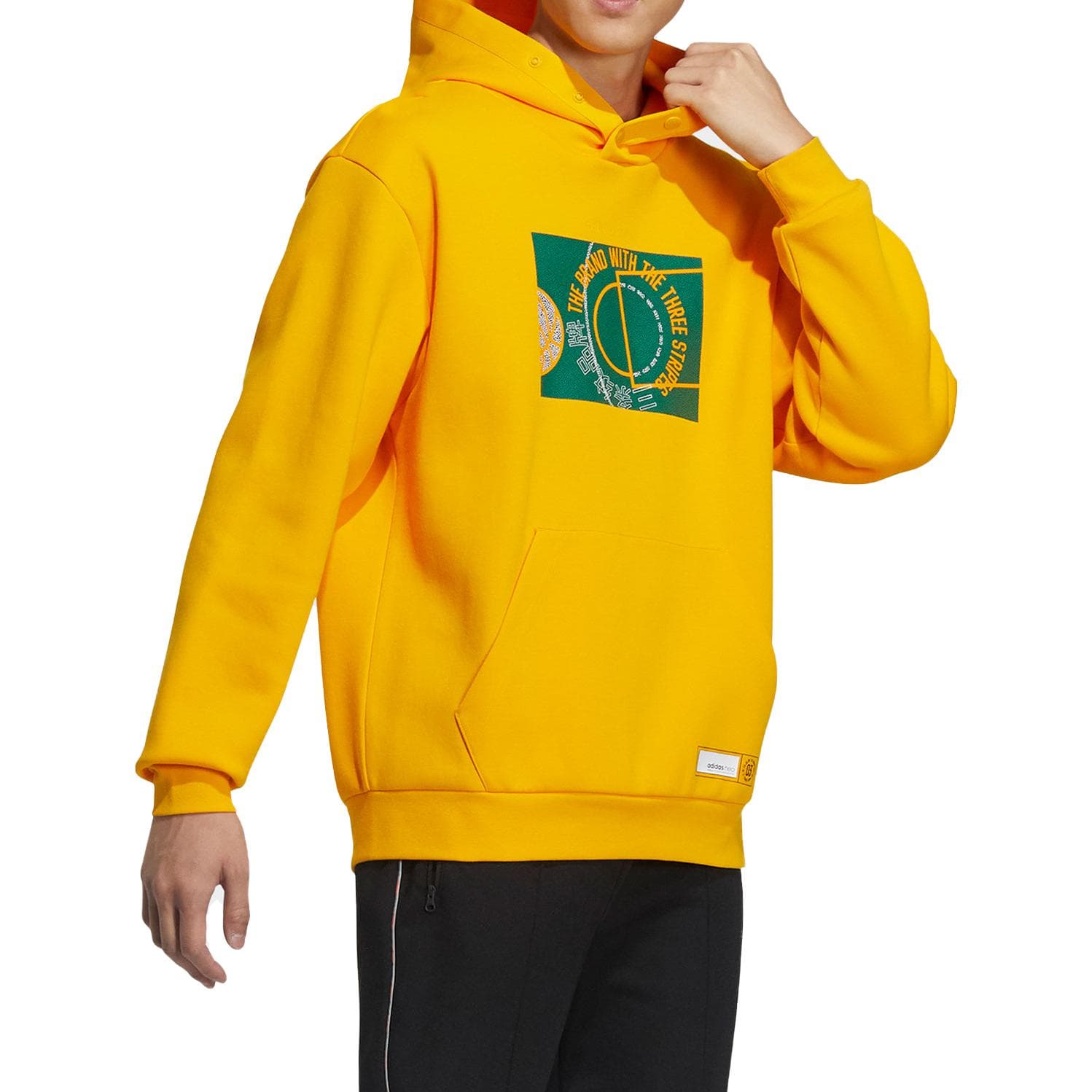Худи Adidas Neo Толстовка Мужское Желтое - изображение 3