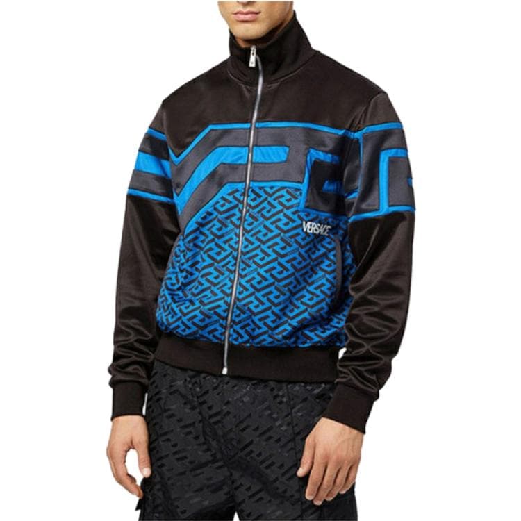 Куртка Versace Geometric Print Zip Sweatshirt Black - изображение 2