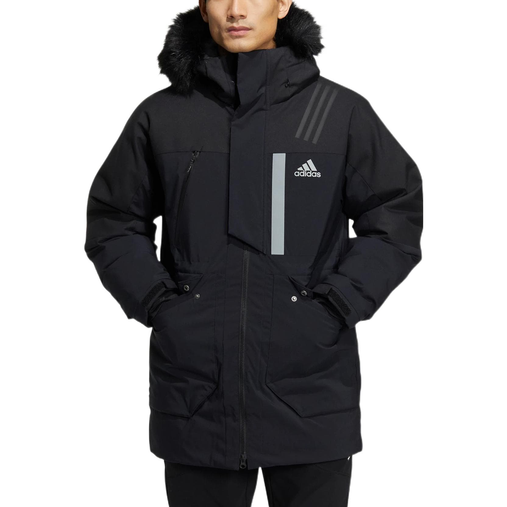 Зимняя куртка adidas Fur Hood Down Parka - изображение 2