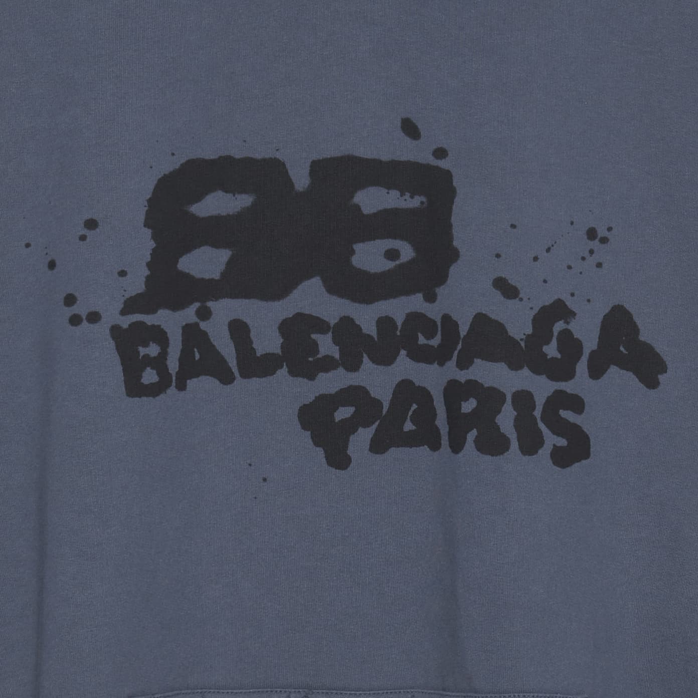 Худи Balenciaga SS23 Logo Hoodie Blue - изображение 4