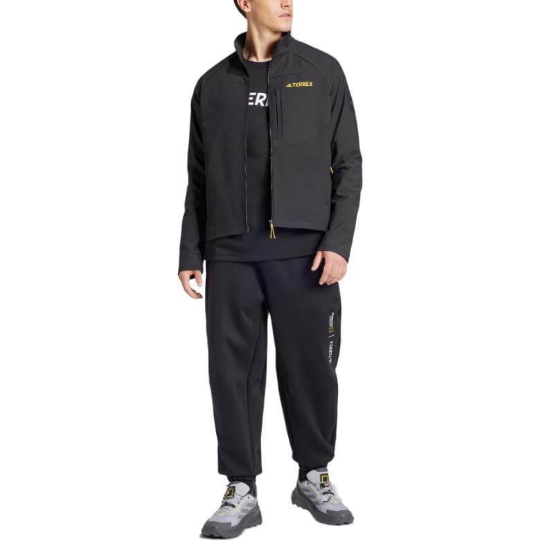 Куртка Adidas X National Geographic ©National Geographic Мягкая Оболочка Куртка Мужская Черная - изображение 5
