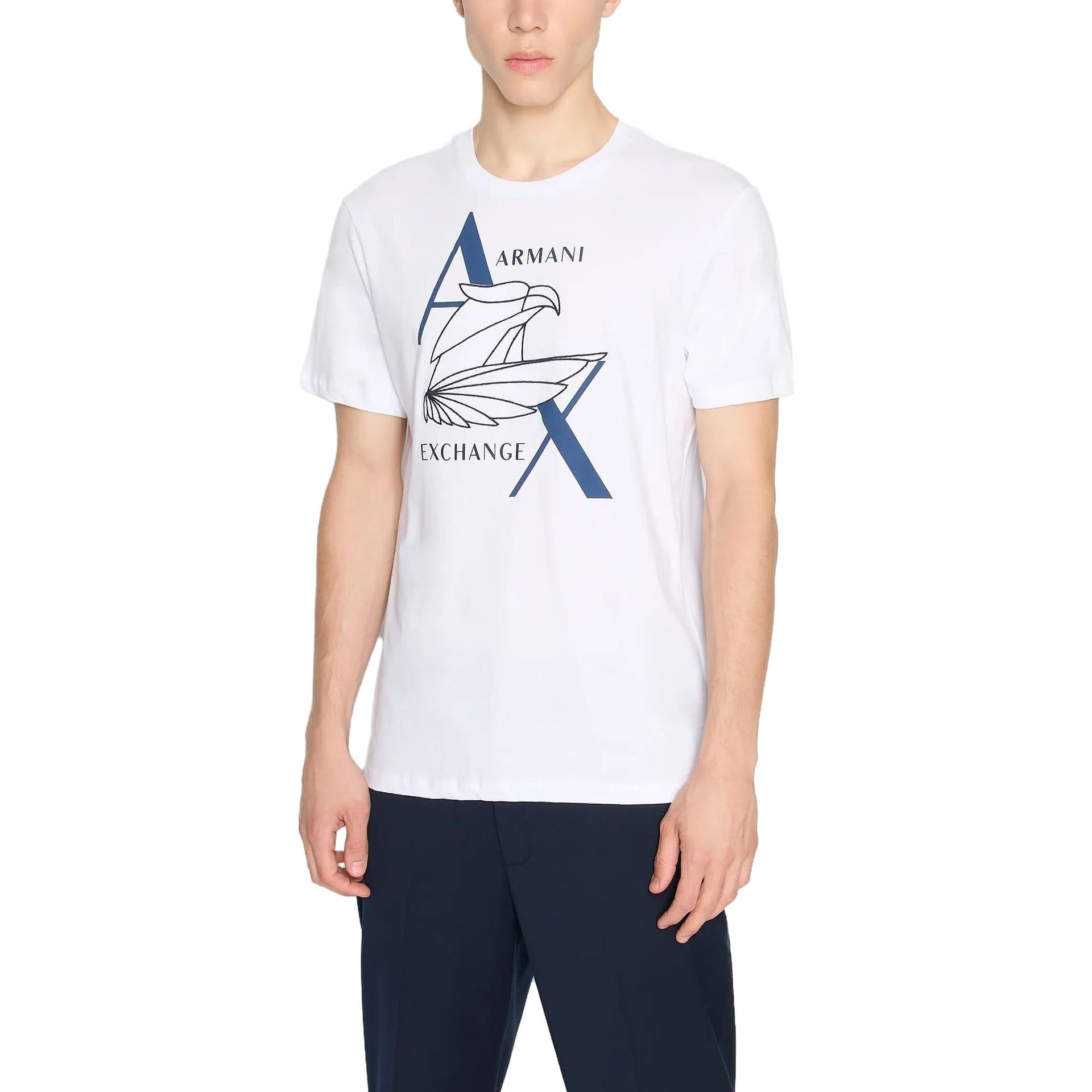 Футболка ARMANI EXCHANGE Белая Мужская Футболка - изображение 2