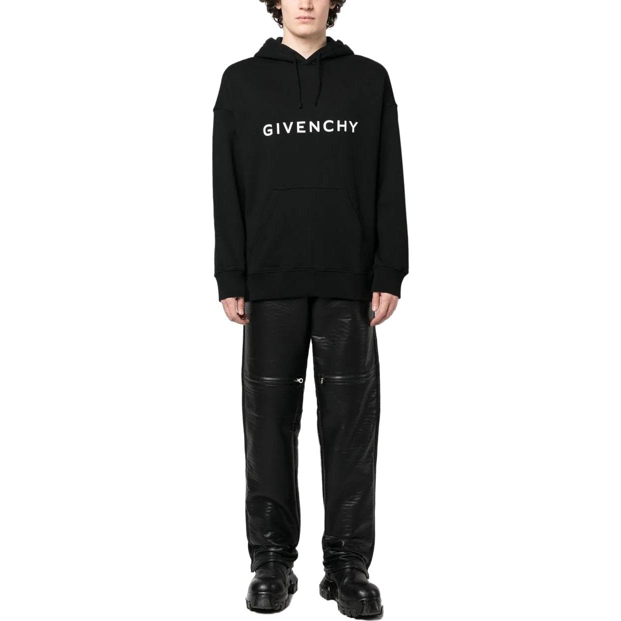 Худи Givenchy FW22 Logo Hoodie Black - изображение 3