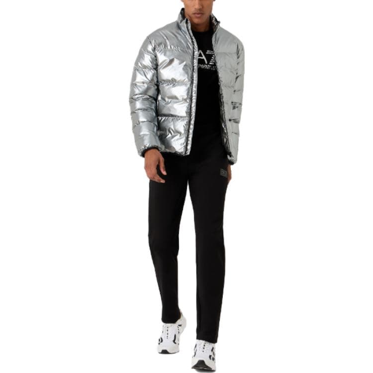 Зимняя куртка пуховик Emporio Armani EA7 Silver - изображение 4