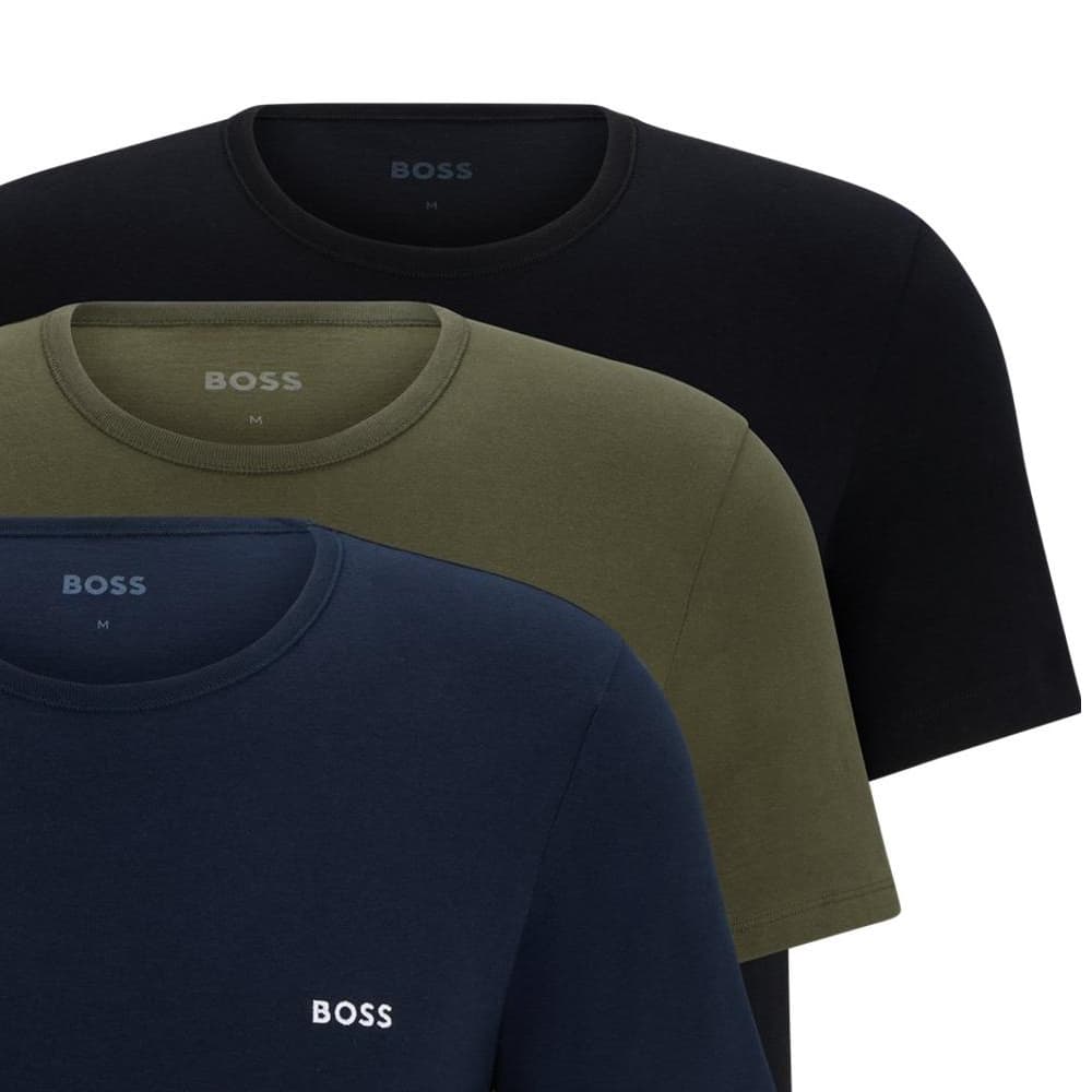 Футболка HUGO BOSS FW23 Three-Pack Of Branded Underwear T-Shirts In Cotton Jersey T 3 - изображение 5