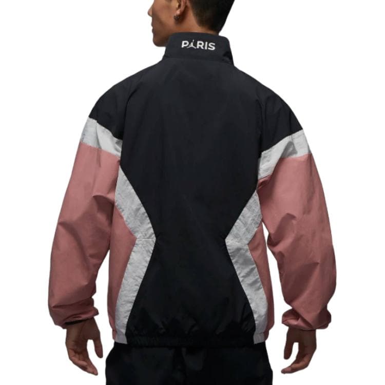 Куртка Jordan Paris Saint Germain FW24 Куртка Мужская Ржаво-розовый Серый черный Парусный белый Инфракрасный красный - изображение 4