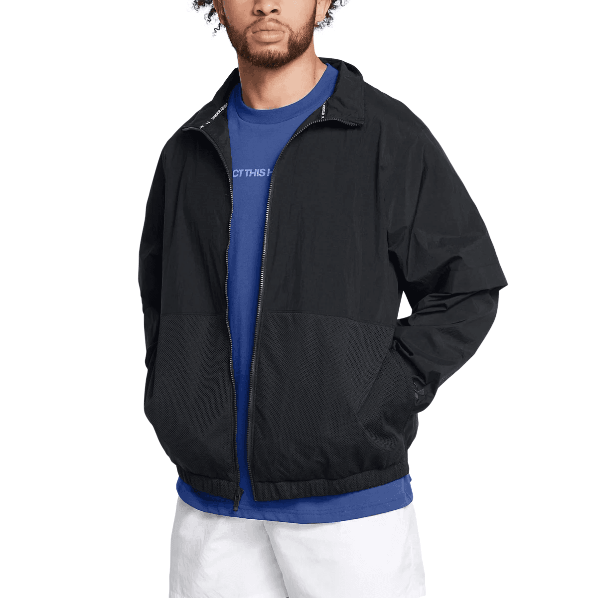 Куртка Under Armour Ткани вязаные CRINKLE Куртки и Пальто Мужской Черный - изображение 3