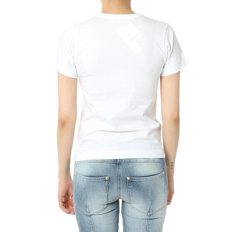 Футболка CDG Play Double Heart T-Shirt White - изображение 5