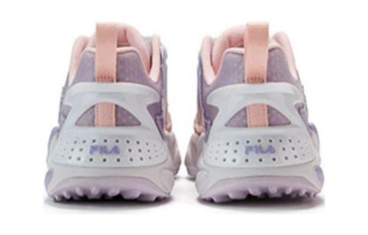Кроссовки FILA KIDS Противоскользящие Износостойкие Низкие Кеды Детская Повседневная Обувь Белый Розовый Фиолетовый Подростковая - изображение 5